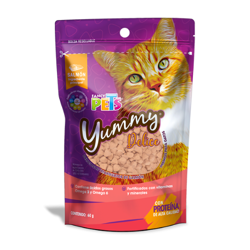 Yummy delice premios para gato sabor salmón 60g