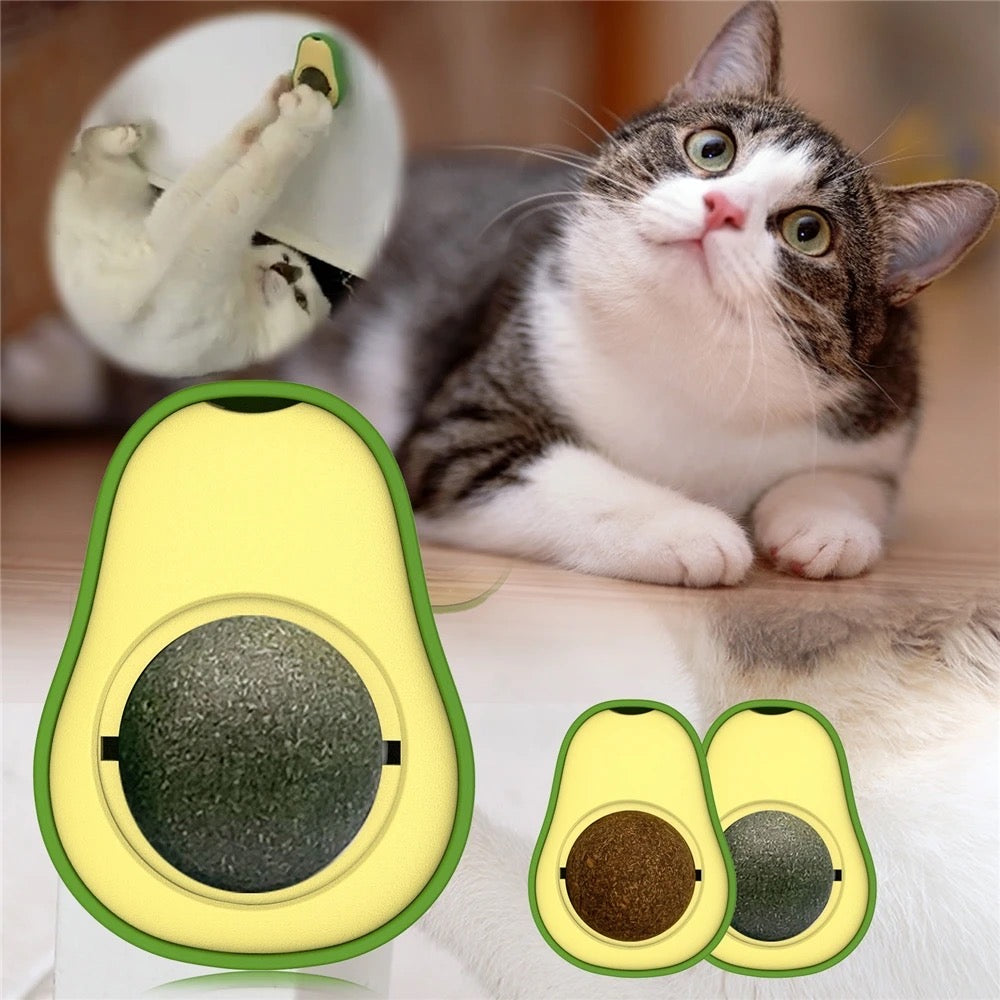 Aguacate con bola giratoria de catnip