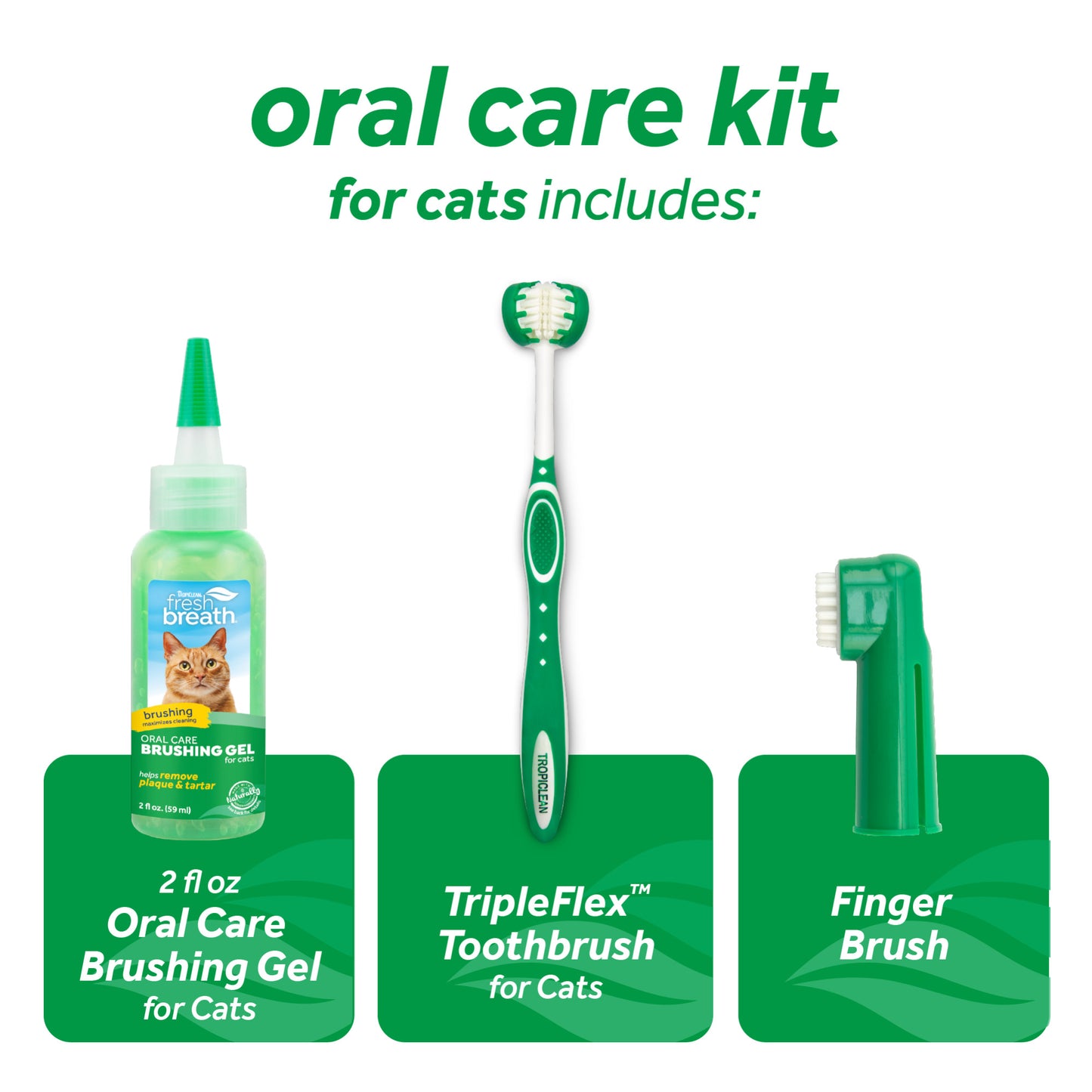 Kit de cuidado bucal aliento fresco para gatos