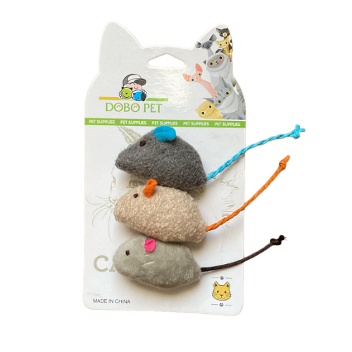 Set de 3 ratoncitos de peluche