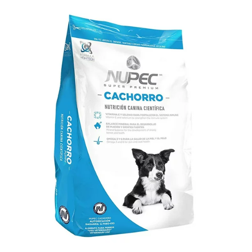 Nupec alimento para perro cachorro de raza mediana y grande