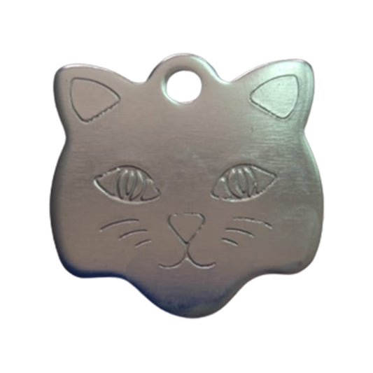 Placas de metal en forma de gato