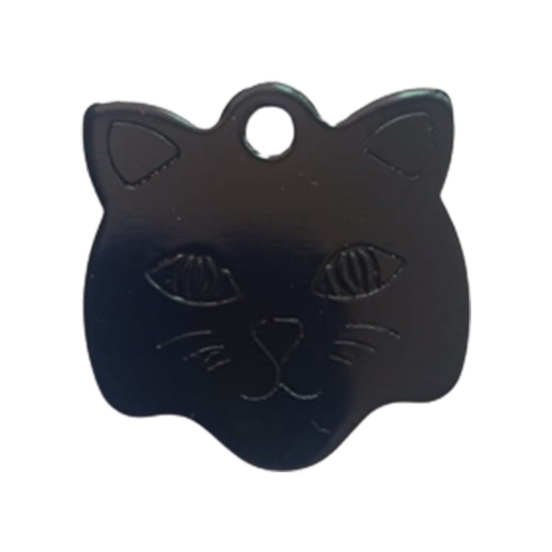 Placas de metal en forma de gato