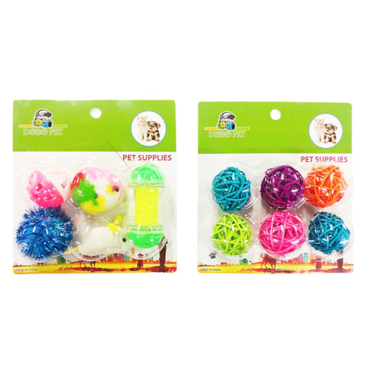 Set de 6 pelotas/5 juguetes surtidos para gato